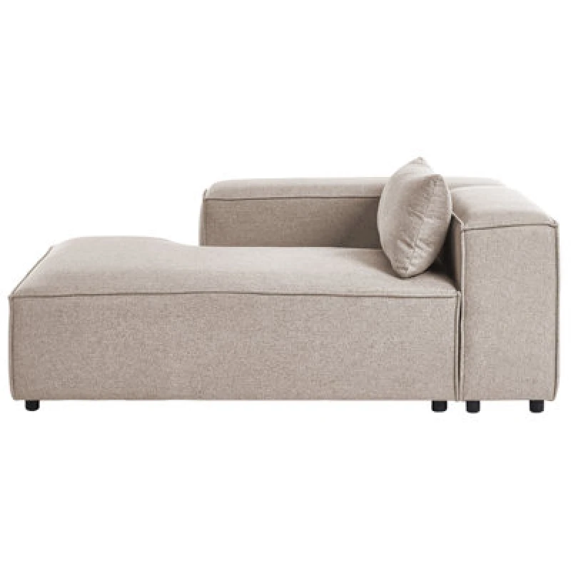 Image of Beliani Right-Hand Chaise Lounge Brande Fabric Light Brown