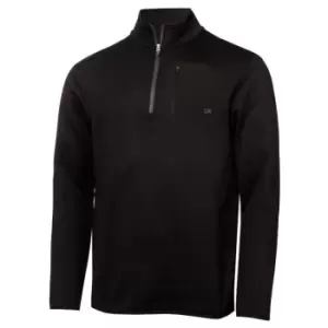 Image of Calvin Klein Golf Mid Layer Zip Top - Black
