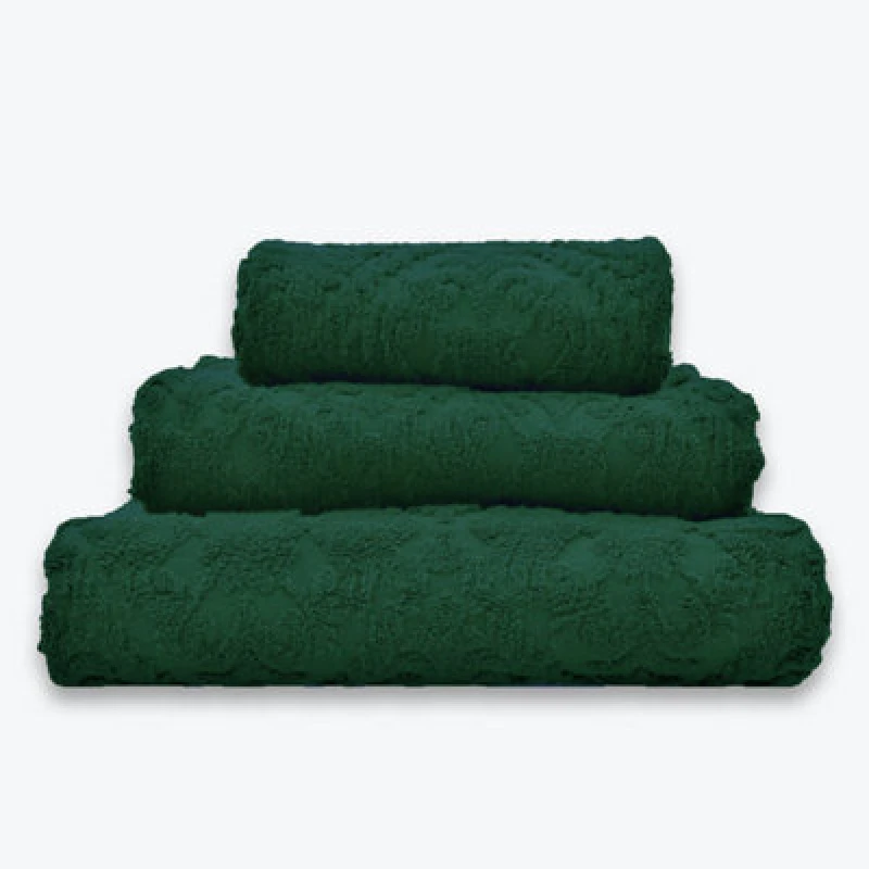 Image of Allure Bath Fashions Country House Jacquard Bath Towel Dark Green