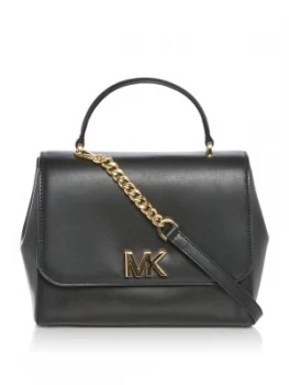 image of Michael Kors Mott medium satchel bag Black