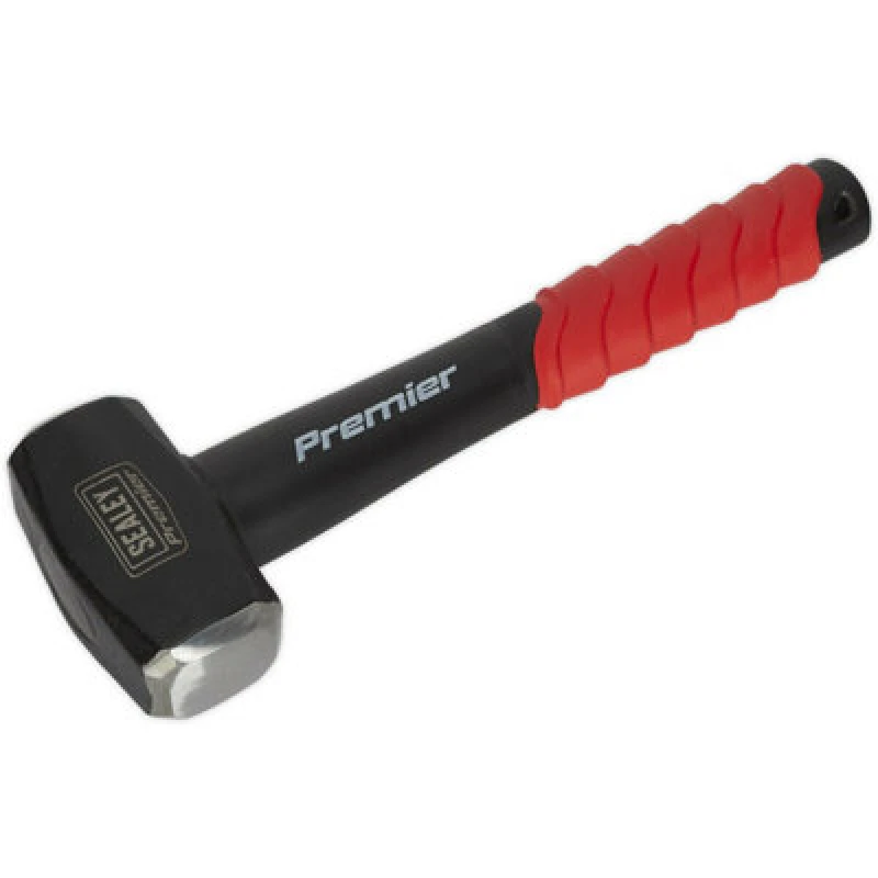 Image of Loops 2.5lb Club Hammer with Fibreglass Shaft - Drop Forged Carbon Steel - Rubber Grip Metallics