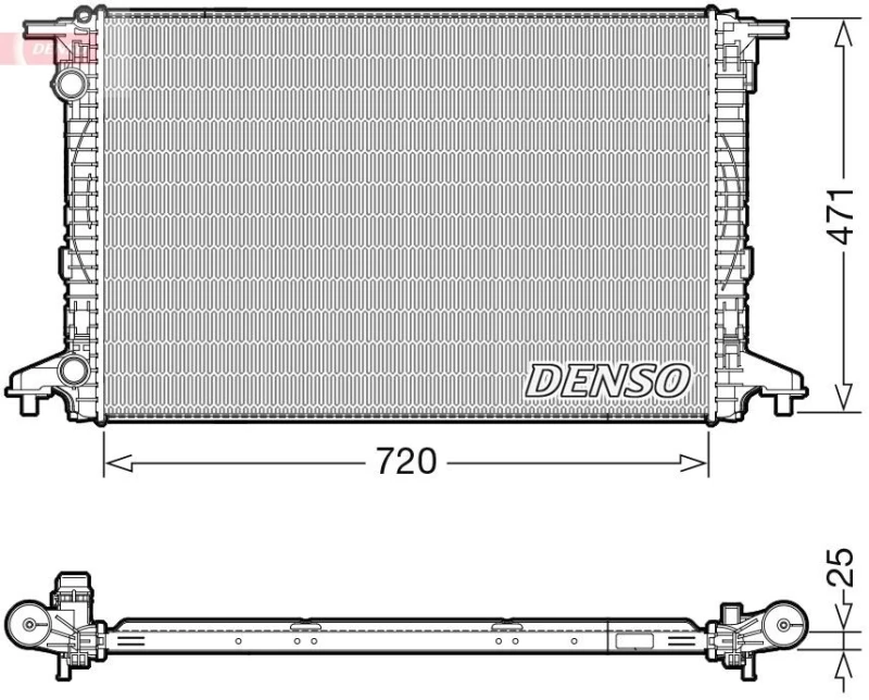 Image of DENSO Engine radiator DENSO DRM02043