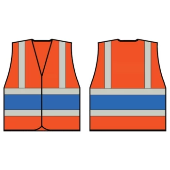 Image of Orange Wceng Vest with Royal Band - Size XL