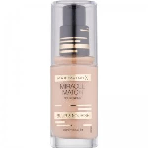 image of Max Factor Miracle Match Liquid Foundation with Moisturizing Effect Shade 79 Honey Beige 30ml