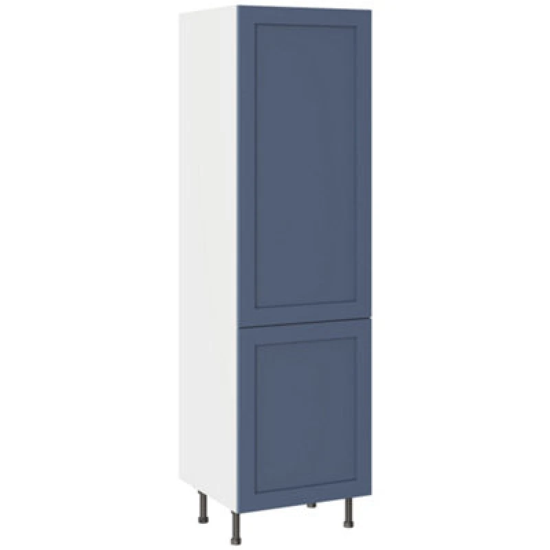 Image of Kitchen Kit Shaker Ultramatt 600 Fridge & Freezer Housing Flatpack - Alby Blue