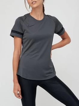 Image of Nike Womens Academy 21 Dry T-Shirt - Black/Grey, Black/White, Size XL, Women