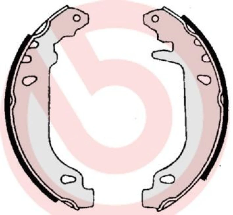 Image of BREMBO Brake Shoe Set BREMBO S 61 519