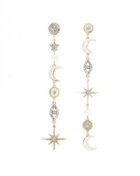 image of Lipsy Gold Celestial Miss Match Earring