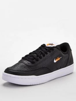 Image of Nike Court Vintage Premium - Black/White/Orange, Black/White/Orange, Size 4, Women