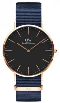 image of Daniel Wellington Classic Bayswater 40 Rose Gold Black Dial Watch