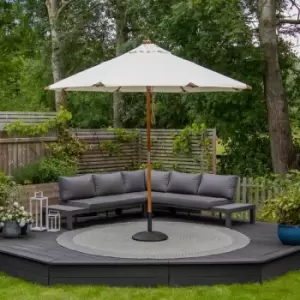 Image of Harbour Lifestyle Styx 3M Deluxe Wooden Parasol - Beige