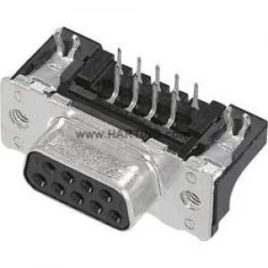 Image of D SUB receptacles 90 Number of pins 9 Soldering Harting