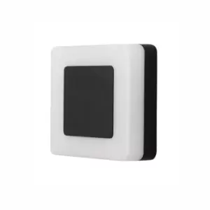 Image of Concord Square Outdoor Modern Wall Lamp Sandy Black Aluminium LED 9W 620Lm 3000K IP65 - Merano