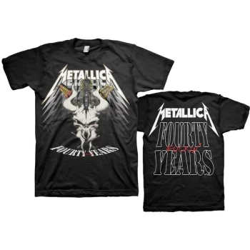 Image of Metallica - 40th Anniversary Forty Years Unisex Large T-Shirt - Black