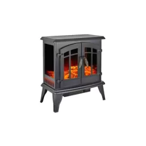 image of HEATSURE Electric Fireplace Heater Stove 1800W FEH02 Black