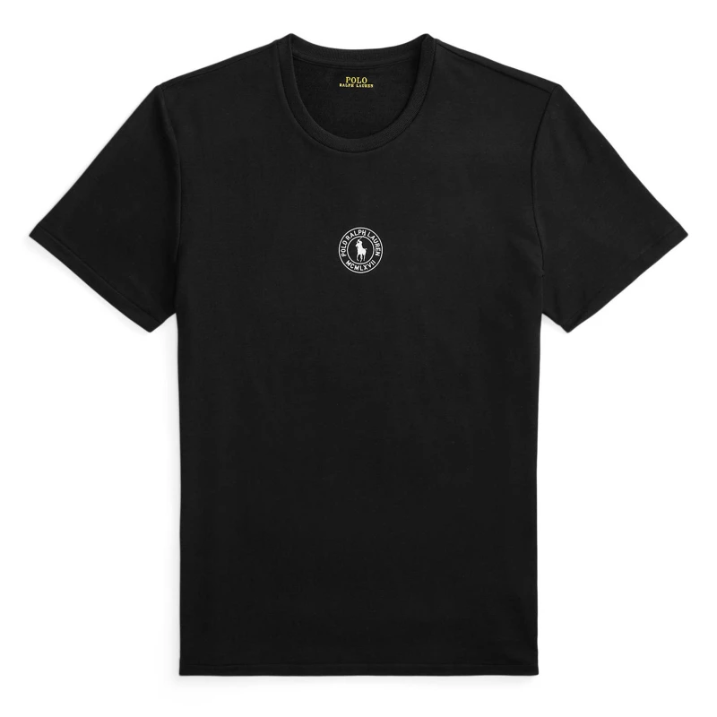 Image of Polo Ralph Lauren Mens Puck Logo T-Shirt Polo Black male XL