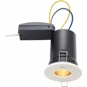 Image of Loops - Fire Rated Recessed Ceiling Downlight - 50W GU10 - Fixed - Matt White Light