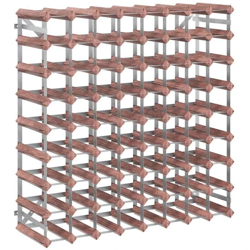 Image of VIDAXL Wine Rack for 72 Bottles Brown Solid Wood Pine Vidaxl 8720286827086