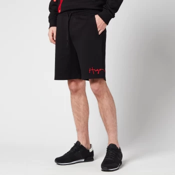 Image of Hugo Boss Dalfie Script Logo Jersey Shorts Black Size L Men