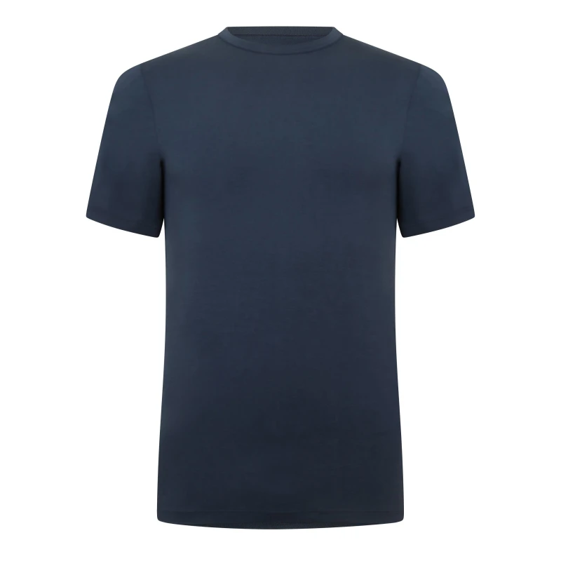 Image of Boss Mens BW Bamboo T-Shirt, Bamboo Fabric Chr/Nvy/Wht 971 male S