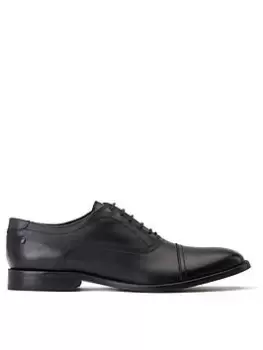 image of Base London Base London Crane Burnished Lace Up Toecap Shoes, Black, Size 10, Men