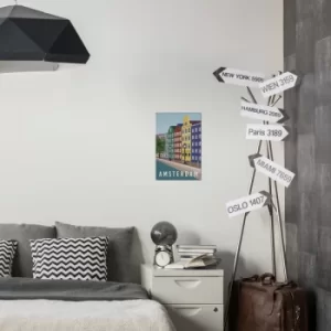 Image of Amsterdam Multicolor Decorative Metal Wall Accessory