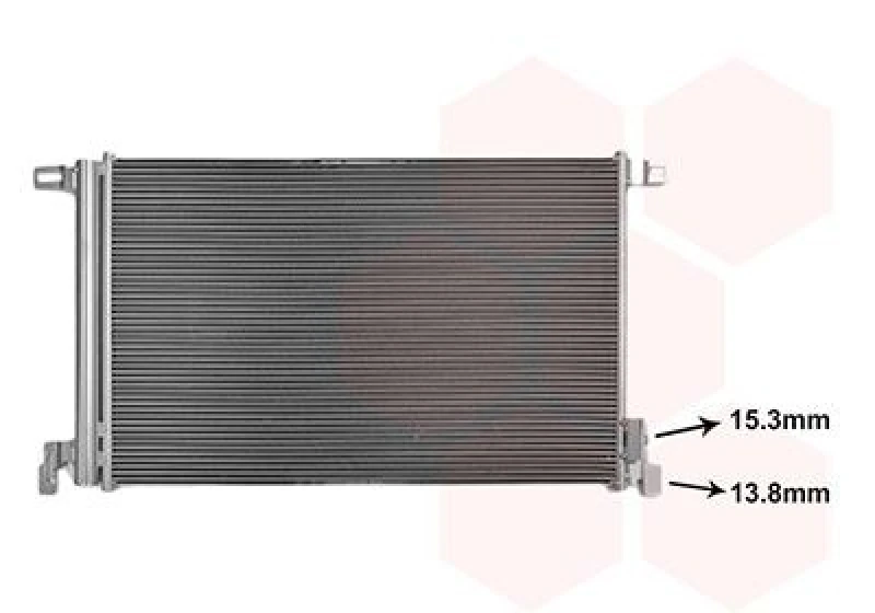 Image of VAN WEZEL Air conditioning condenser VAN WEZEL 03015711