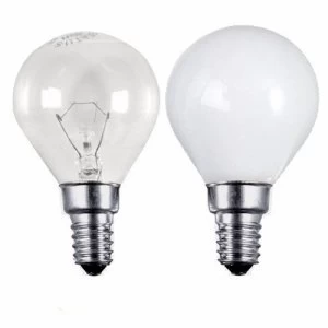 Image of Status 60W Small Edison Screw Golf Ball Bulb - Clear - 10 Pack