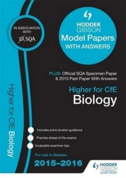 Image of Higher Biology 2015/16 Sqa Specimen Past and Hodder Gibson Model Papers by Sqa Book