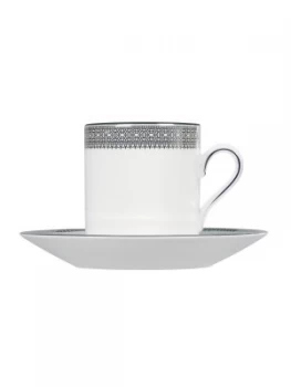 image of Wedgwood Lace Platinum Coffee Saucer