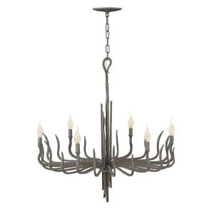 Image of 6 Light Chandelier Bronze Finish, E14