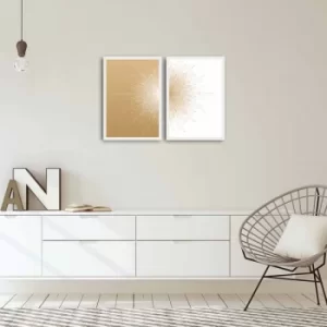 Image of 2PBCT-01 Multicolor Decorative Framed MDF Painting (2 Pieces)