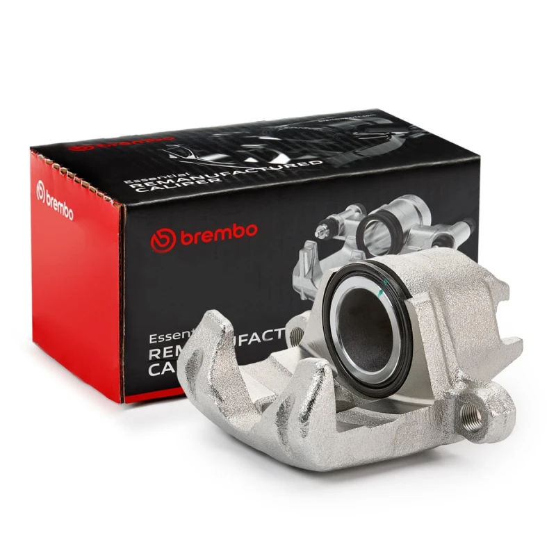 Image of BREMBO F 54 117 Brake caliper ESSENTIAL LINE Rear Axle Right Grey Cast Iron Brake Caliper (78)