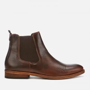 Image of Barbour Mens Bedlington Leather Chelsea Boots - Mahogany - UK 7 - Tan