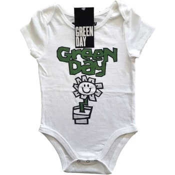 Image of Green Day - Flower Pot Kids 0-3 Months Babywear - White