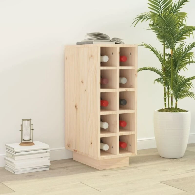 Image of VIDAXL Wine Cabinet 23x34x61cm Solid Wood Pine Vidaxl 8720845555351