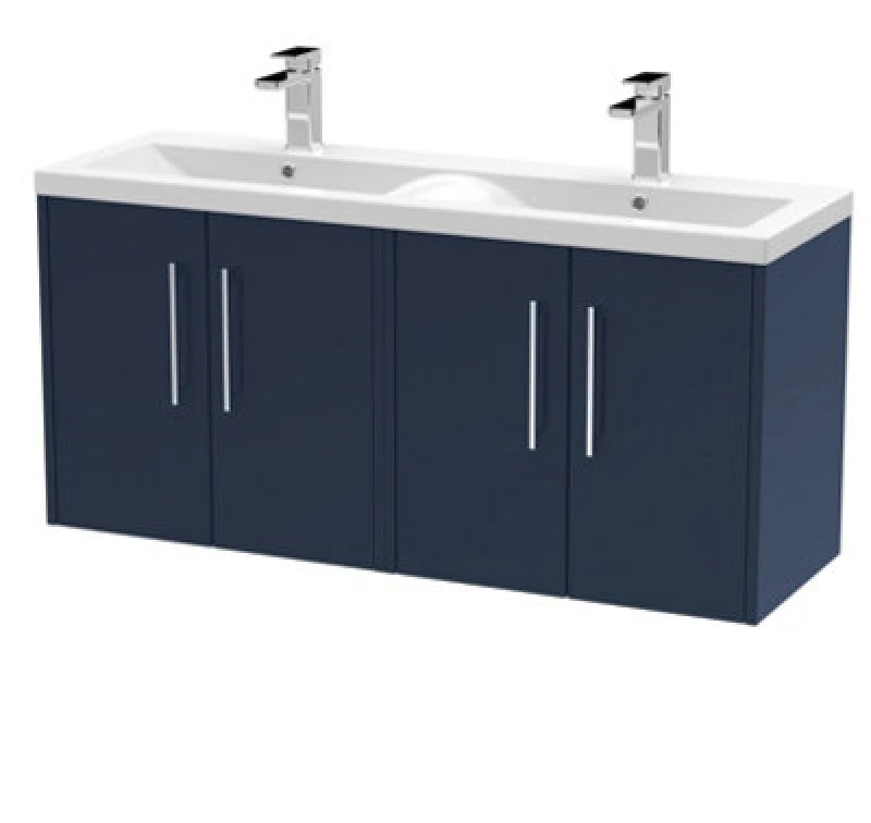 Image of Hudson Reed 1200 Wh 4-Door Vanity & Double Basin
