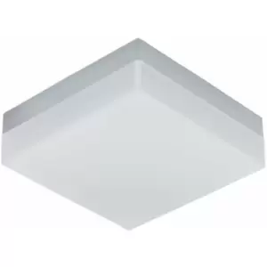 image of Loops - IP44 Outdoor Wall Light White Plastic 8.2W Built in LED Porch Lamp