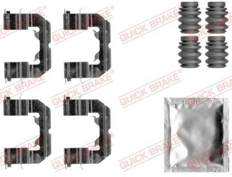 Image of QUICK BRAKE Brake pad fitting kit QUICK BRAKE 109-1859