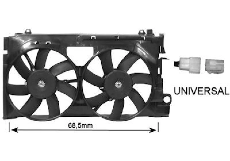 Image of VAN WEZEL Fan, radiator VAN WEZEL 0955749