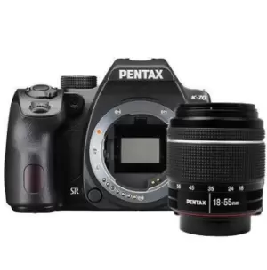 Image of Pentax K-70 Digital SLR in Black with 18-55mm f/3.5-5.6 WR Lens