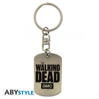Image of The Walking Dead - Dog Tag Logo Metal Keyring