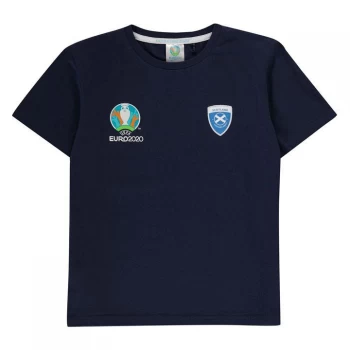 Image of UEFA Euro 2020 Scotland Core T Shirt Junior Boys - Navy