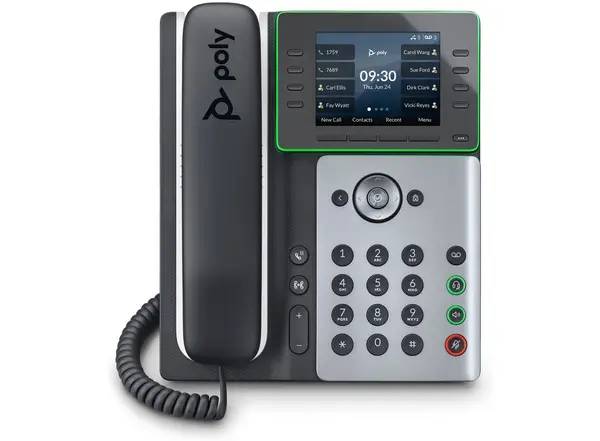 Image of Poly Edge E350 IP Phone and PoE-enabled