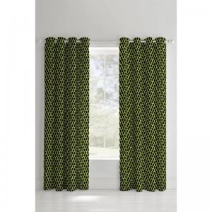Image of Neon Football Lined Curtains