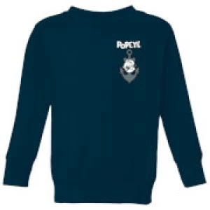 Image of Popeye Anchor Kids Sweatshirt - Navy - 9-10 Years