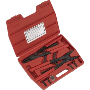 Image of Sealey Heavy Duty Circlip Plier and Interchangeable Tip Set