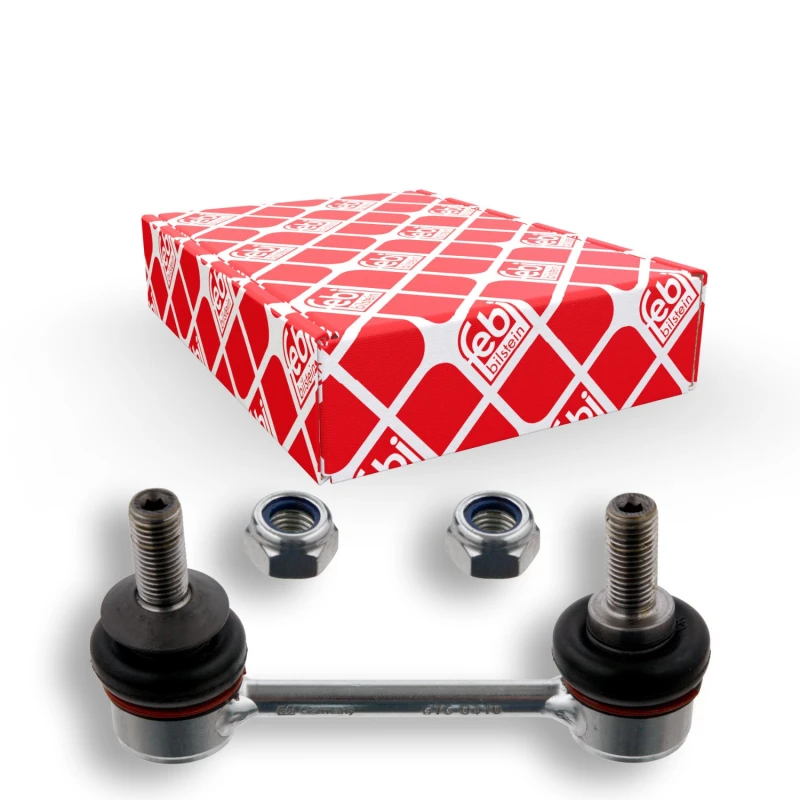Image of FEBI BILSTEIN 32693 Anti-roll bar link OE Turbo NEW, Rear Axle Right, with nuts Steel Link Stabiliser (3229)