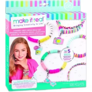 image of Make It Real Summer Vibes Heishi Bead Bracelets Activity Set