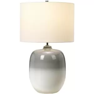 Image of Elstead Chalk Farm Ceramic Table Lamp with Drum Shade